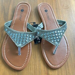 Silver Embellished Sandals